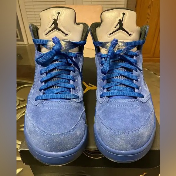 Jordan Shoes Jordan 5s Blue Suede Poshmark